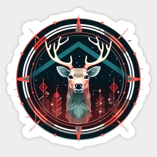 Deer in Ornament, Love Deers Sticker